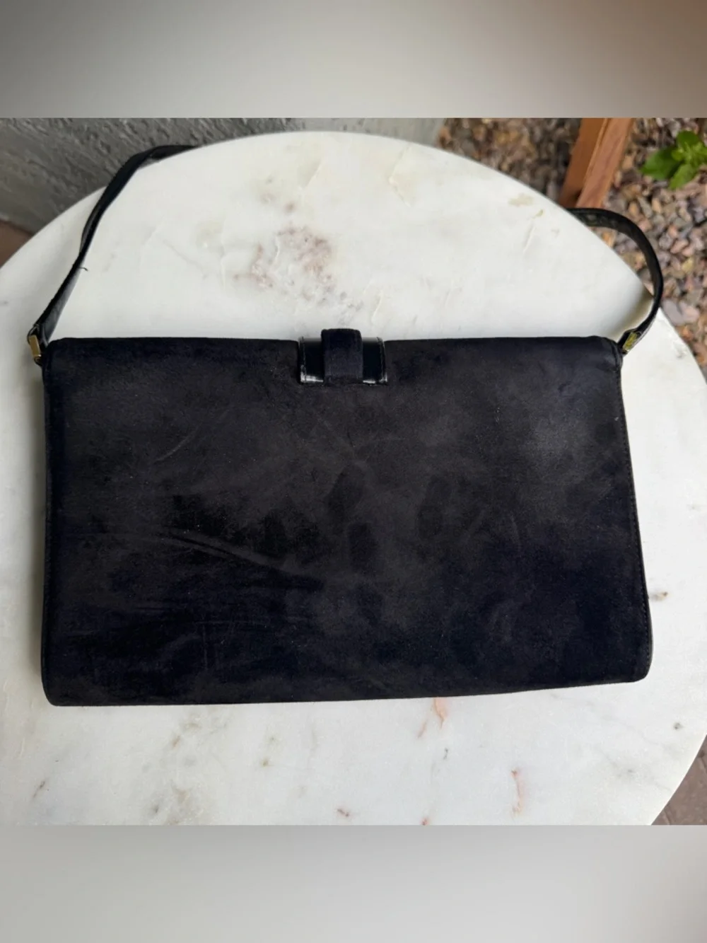 Gucci Suede Leather Flap Shoulder Bag - Picture 6 of 16